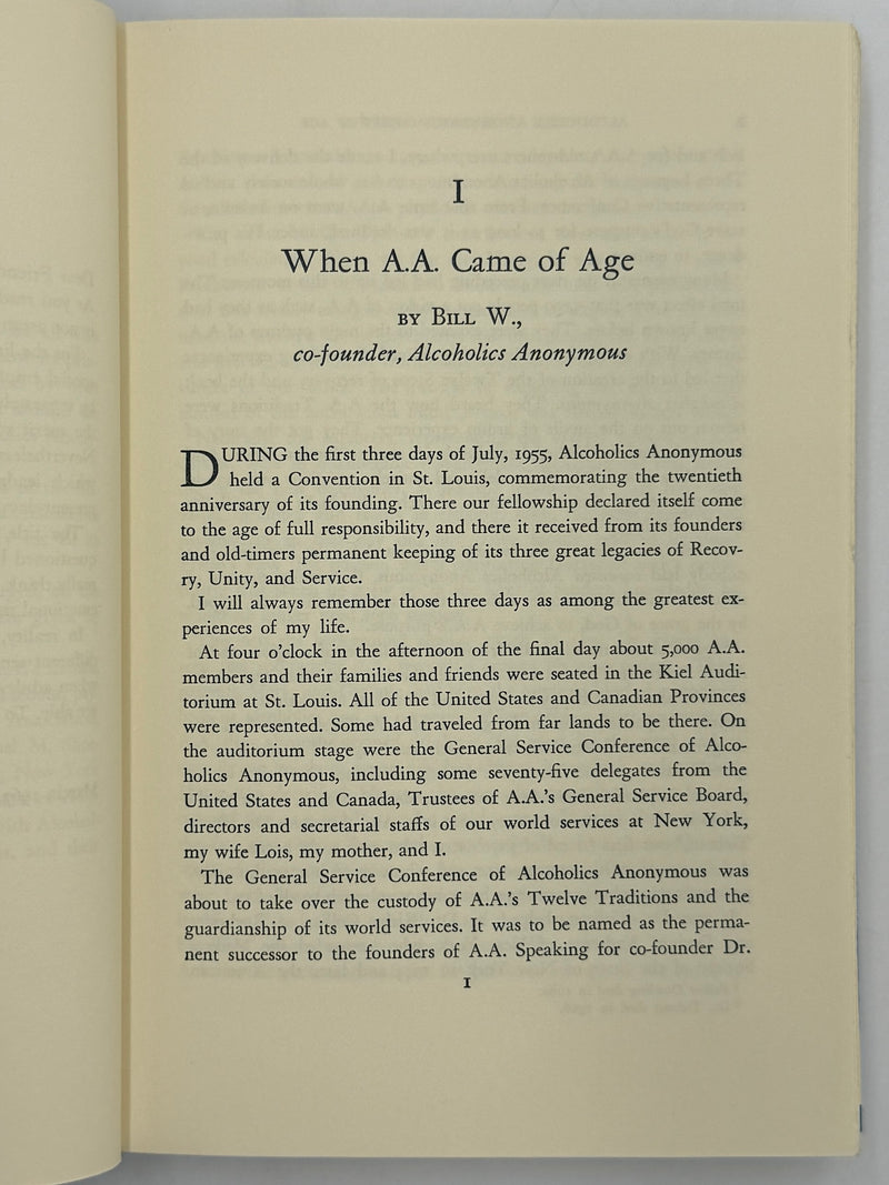 Alcoholics Anonymous Comes Of Age - Fourth Printing from 1971 - ODJ