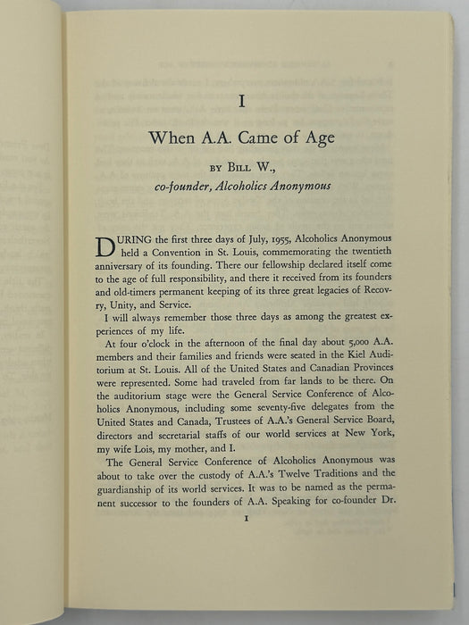 Alcoholics Anonymous Comes Of Age - Fourth Printing from 1971 - ODJ