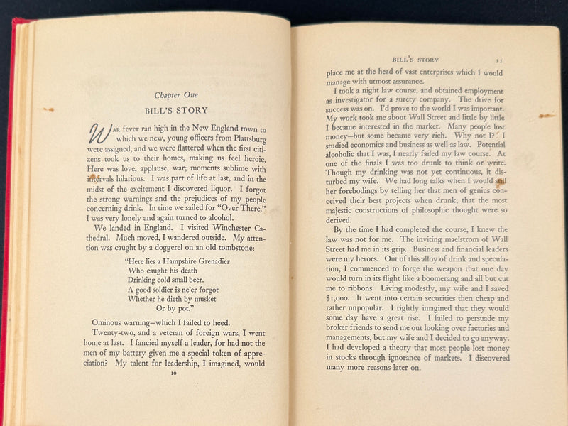 Alcoholics Anonymous — First Edition, First Printing | April 1939