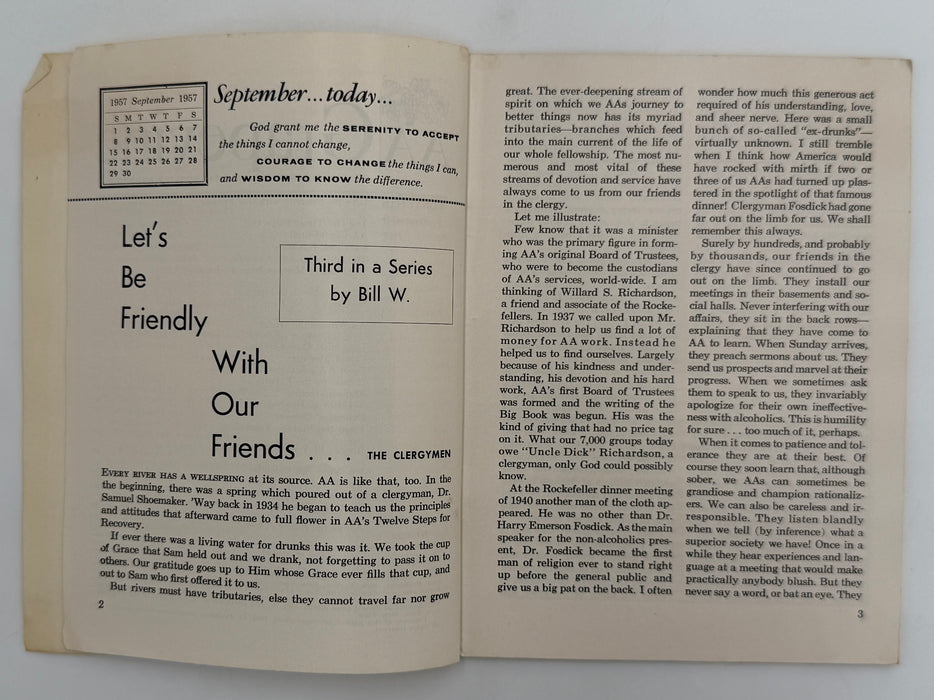 AA Grapevine from September 1957