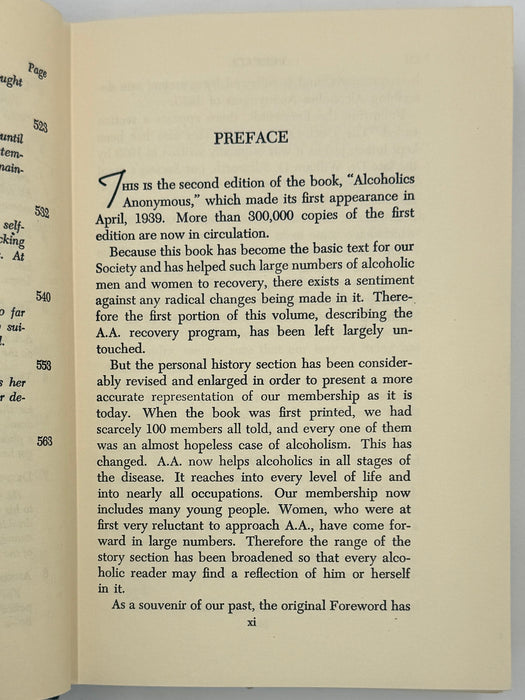 Alcoholics Anonymous Second Edition 9th Printing with ODJ