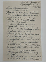 Handwritten Letter from Jim Burwell to Clarence Snyder - 1940 West Coast Collection
