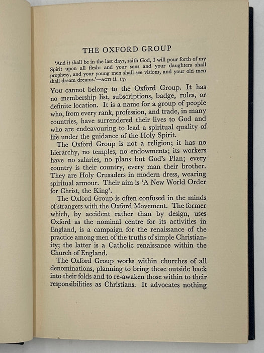What is The Oxford Group? - Third Printing from 1933 West Coast Collection