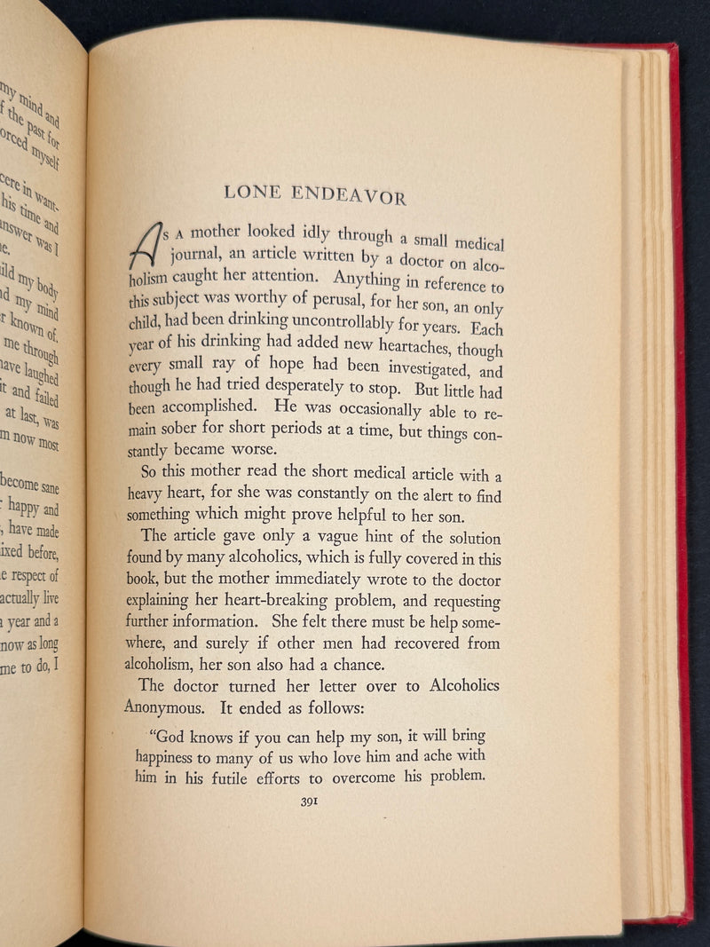Alcoholics Anonymous — First Edition, First Printing | April 1939