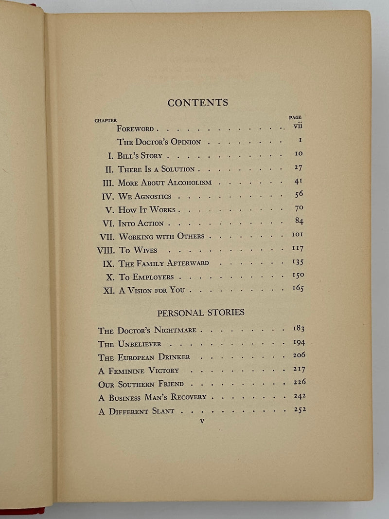 Alcoholics Anonymous First Edition First Printing from 1939