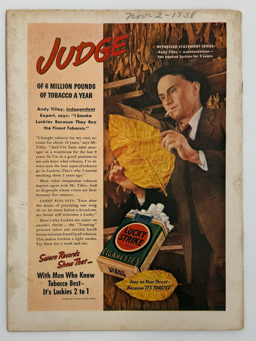 Liberty Magazine from November 1938 - Will the Movement Bring Peace to Europe