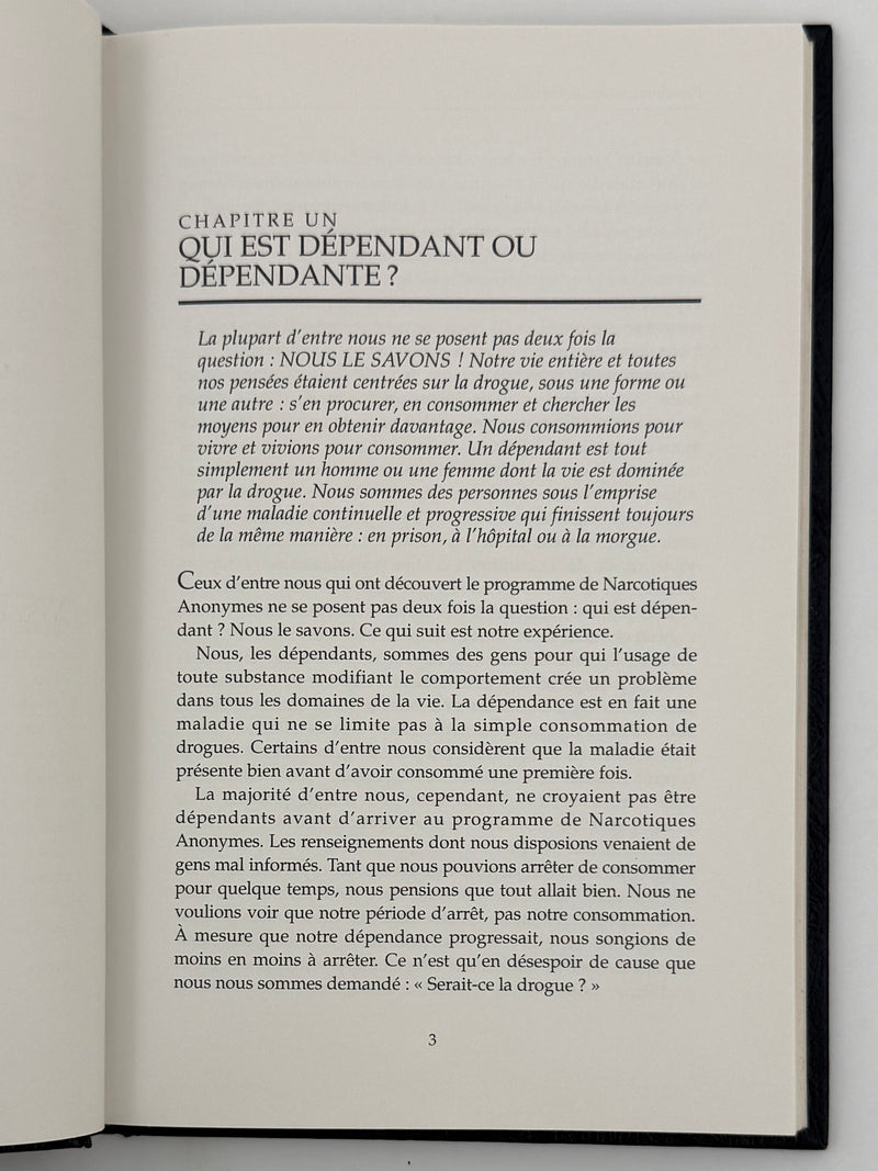 Narcotiques Anonymes — First French Edition, 1990 Printing | Original Dust Jacket