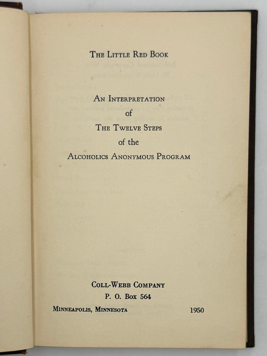 The Little Red Book: An Interpretation Of The Twelve Steps of the Alcoholics Anonymous Program - 1950