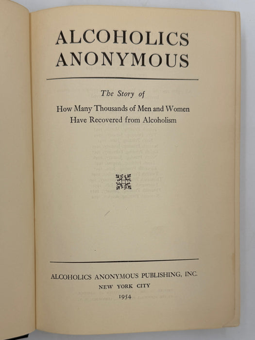 Alcoholics Anonymous First Edition 16th Printing from 1954 with ODJ