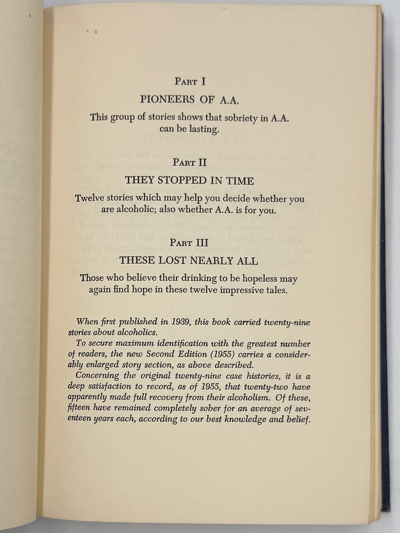 Alcoholics Anonymous — Second Edition, Sixth Printing (1963) — Reproduction Dust Jacket