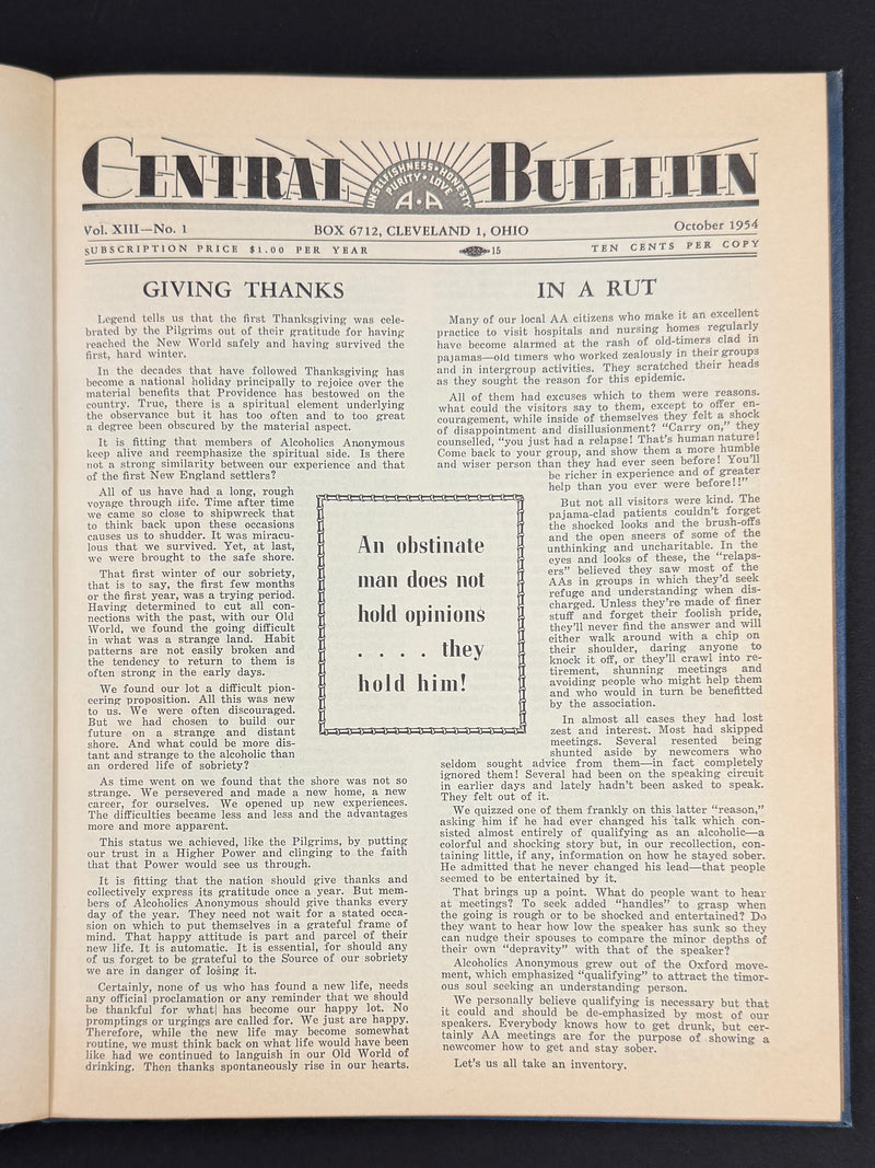 The Cleveland Central Bulletin Collection — Original Bound Volumes, 1942–1962