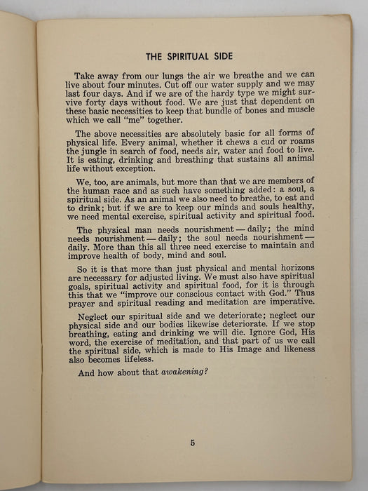 Contact With God by Father John Doe (Ralph Pfau) - 1959