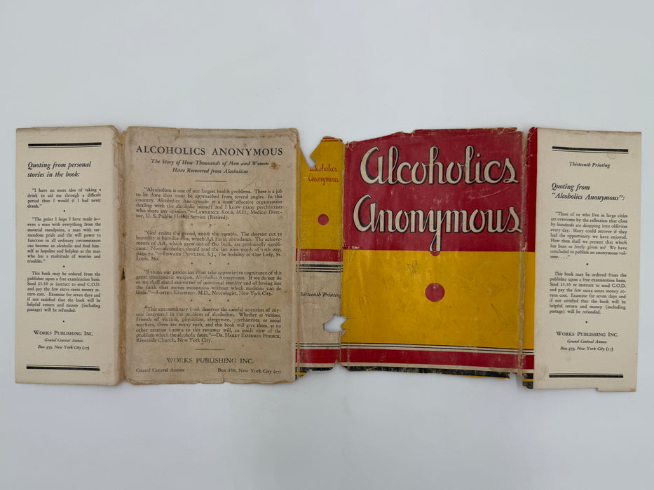 Alcoholics Anonymous First Edition 13th Printing from 1950 - ODJ