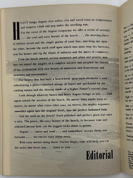 AA Grapevine from August 1952