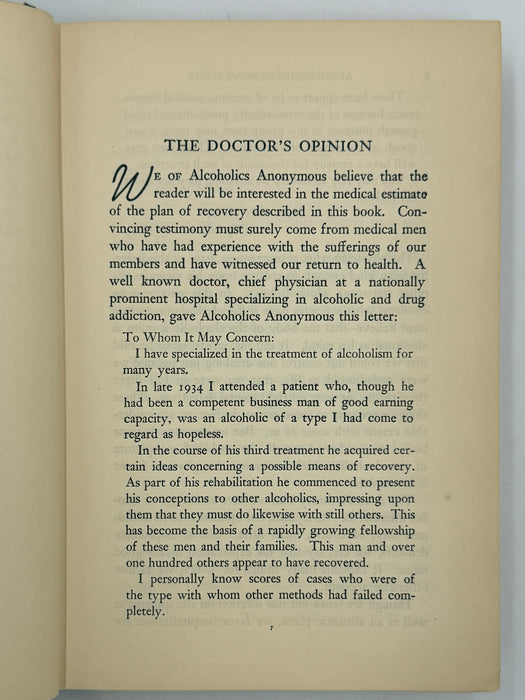 Alcoholics Anonymous First Edition 16th Printing from 1954 with ODJ