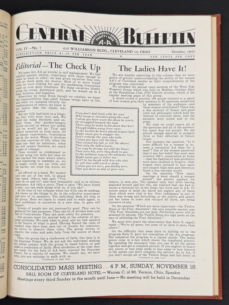 The Cleveland Central Bulletin Collection — Original Bound Volumes, 1942–1962