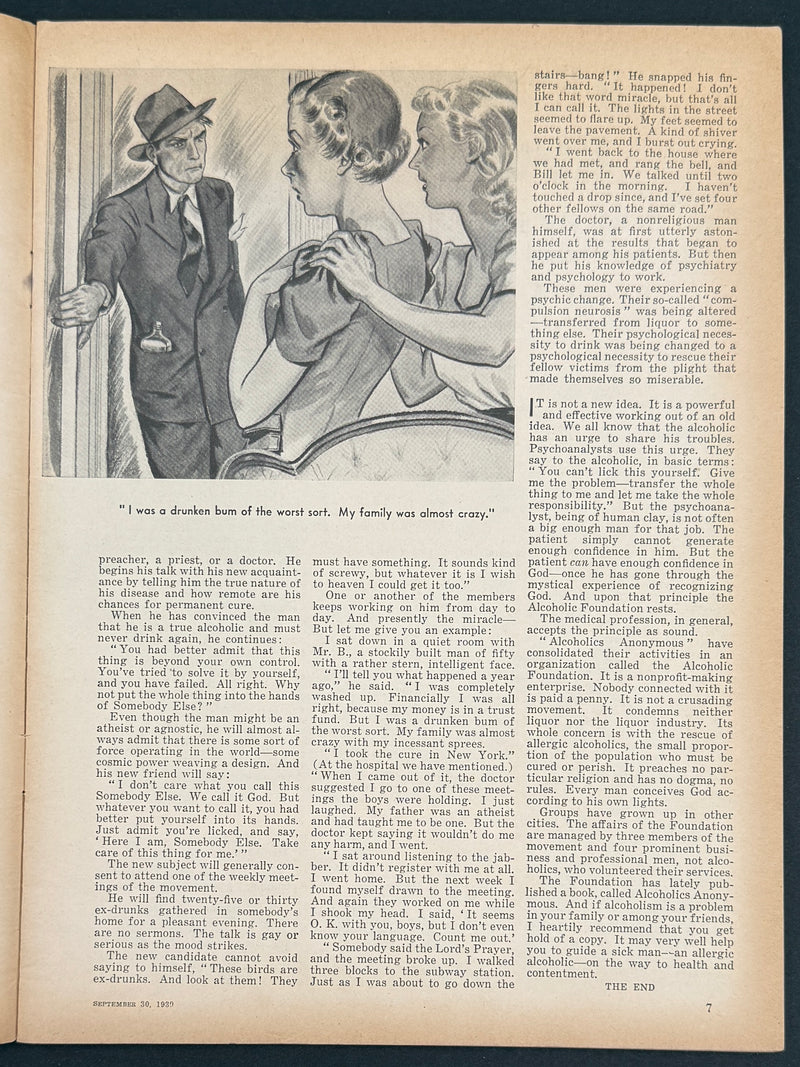 Liberty Magazine — September 30, 1939 | Featuring “Alcoholics and God” by Morris Markey