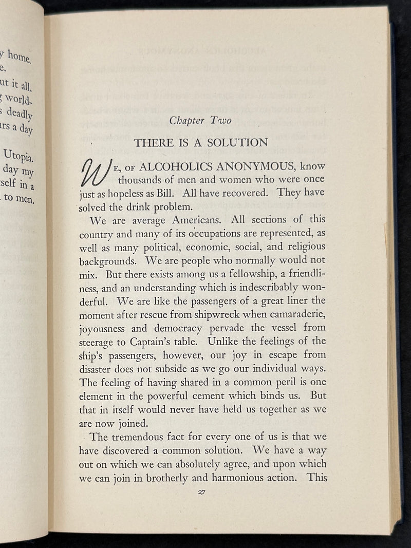 Alcoholics Anonymous First Edition, Fourteenth Printing (July 1951) With Original Dust Jacket