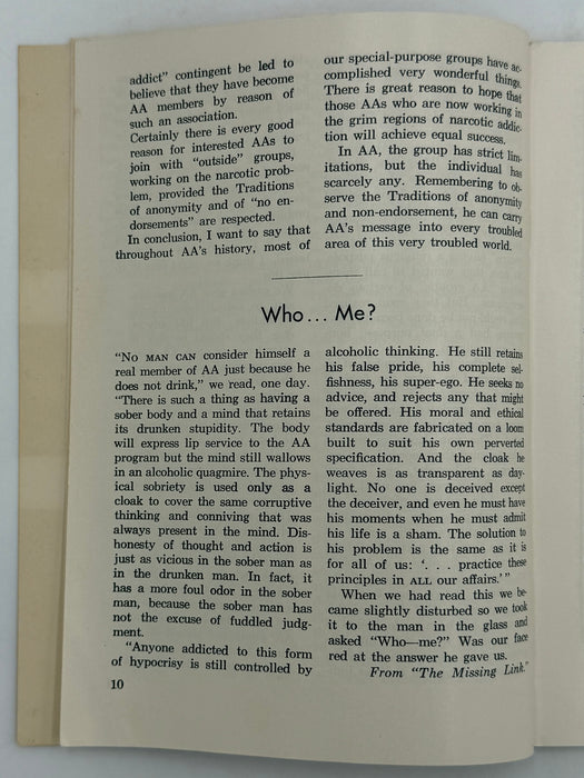 AA Grapevine - Problems Other Than Alcohol by Bill - February 1958