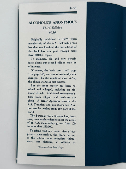 Alcoholics Anonymous Second Edition 3rd Printing with RDJ