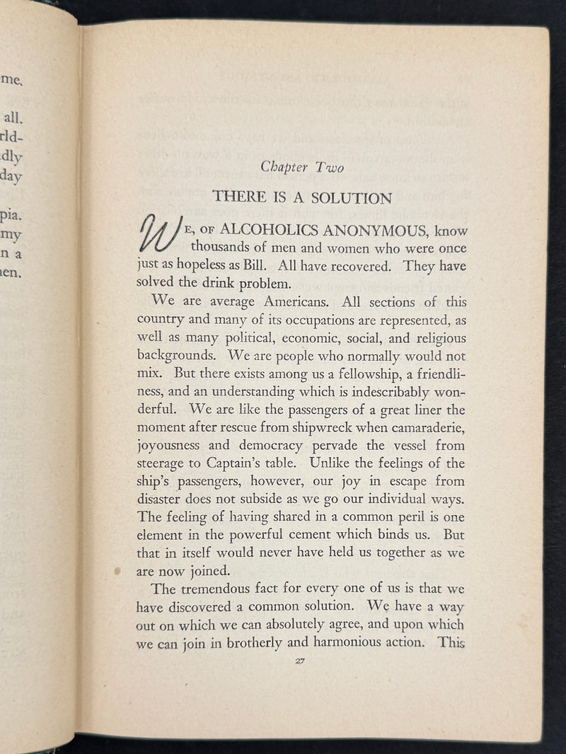 Alcoholics Anonymous — First Edition, Tenth Printing (August 1946) — Signed by Bill Wilson — Original Dust Jacket