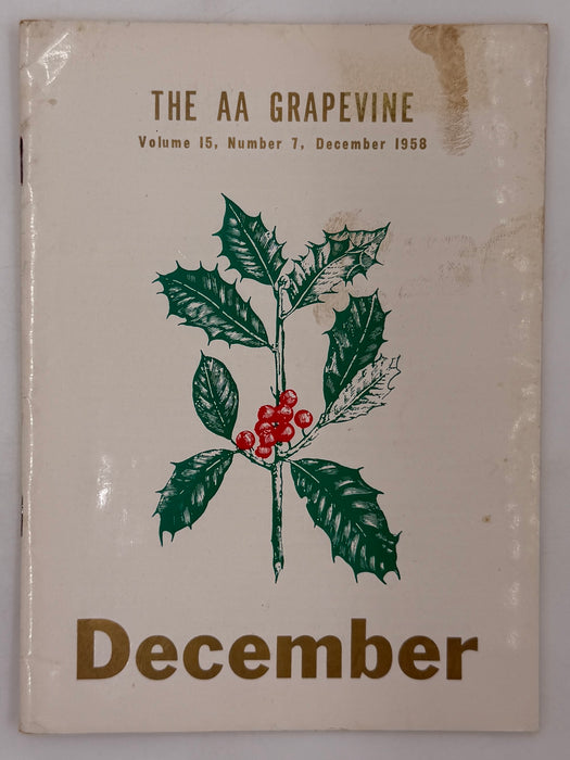 AA Grapevine December 1958 - Christmas Editorial by Bill