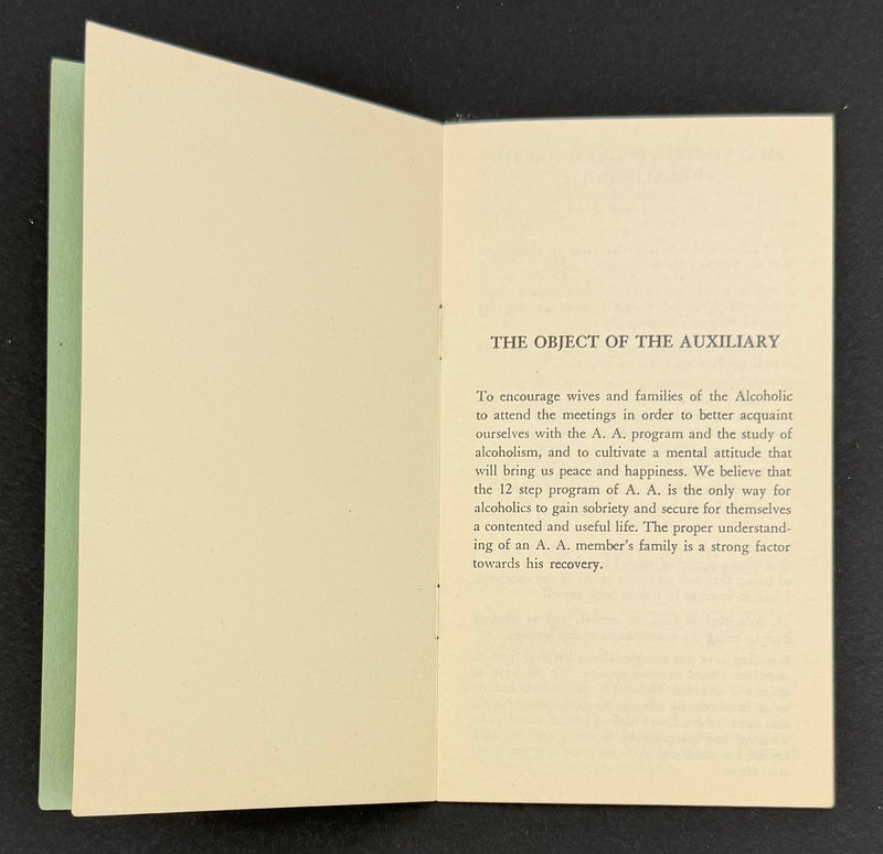 Waco, Texas A.A. Auxiliary — Early Family Recovery & Twelve Step Pamphlet — Alanon Club