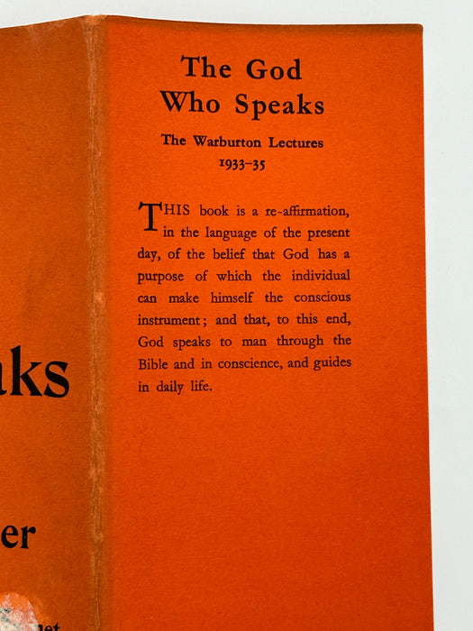 The God Who Speaks by Burnett Hillman Streeter from 1936 - ODJ