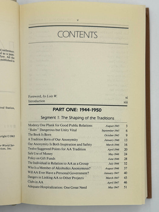 The Language of the Heart: Bill W.’s Grapevine Writings - 3rd Printing 1990 - ODJ