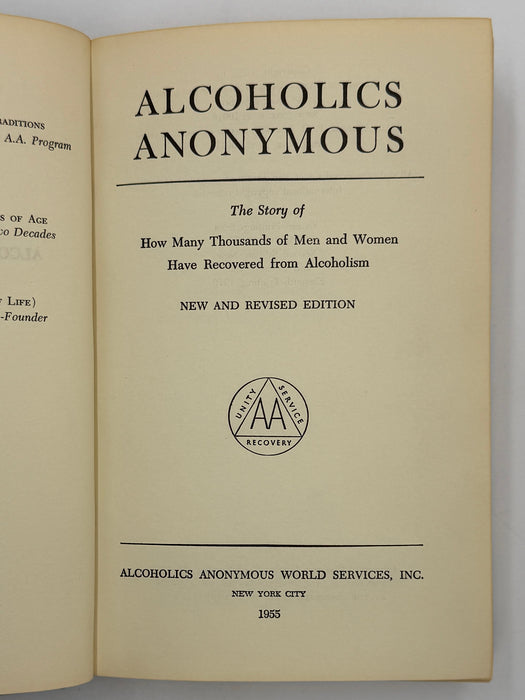 Alcoholics Anonymous Second Edition Big Book 11th Printing - RDJ