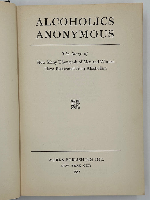 Alcoholics Anonymous First Edition 14th Printing from 1951 - ODJ