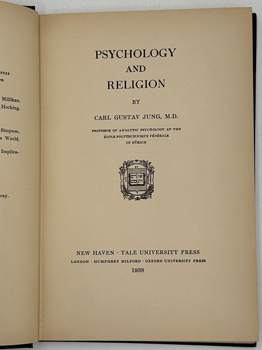 Psychology & Religion by Carl Gustav Jung - 1938