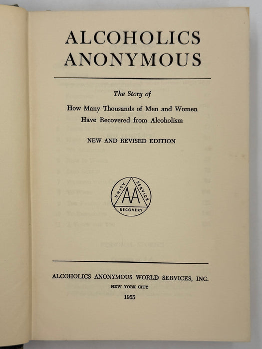 Alcoholics Anonymous Second Edition Big Book 10th Printing with ODJ