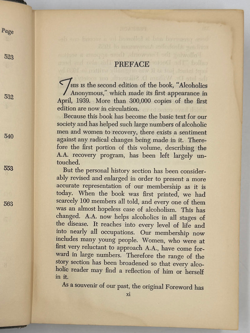 Alcoholics Anonymous Second Edition First Printing from 1955 - RDJ