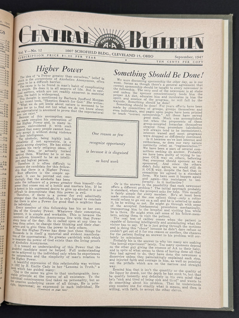 The Cleveland Central Bulletin Collection — Original Bound Volumes, 1942–1962