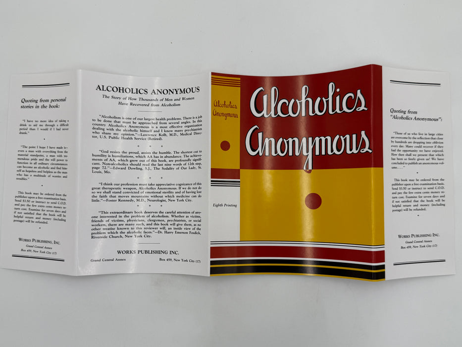 Alcoholics Anonymous First Edition 8th Printing from February 1945 - RDJ