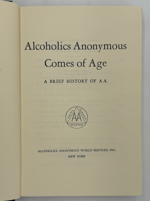 Alcoholics Anonymous Comes Of Age - Fourth Printing from 1971 - ODJ