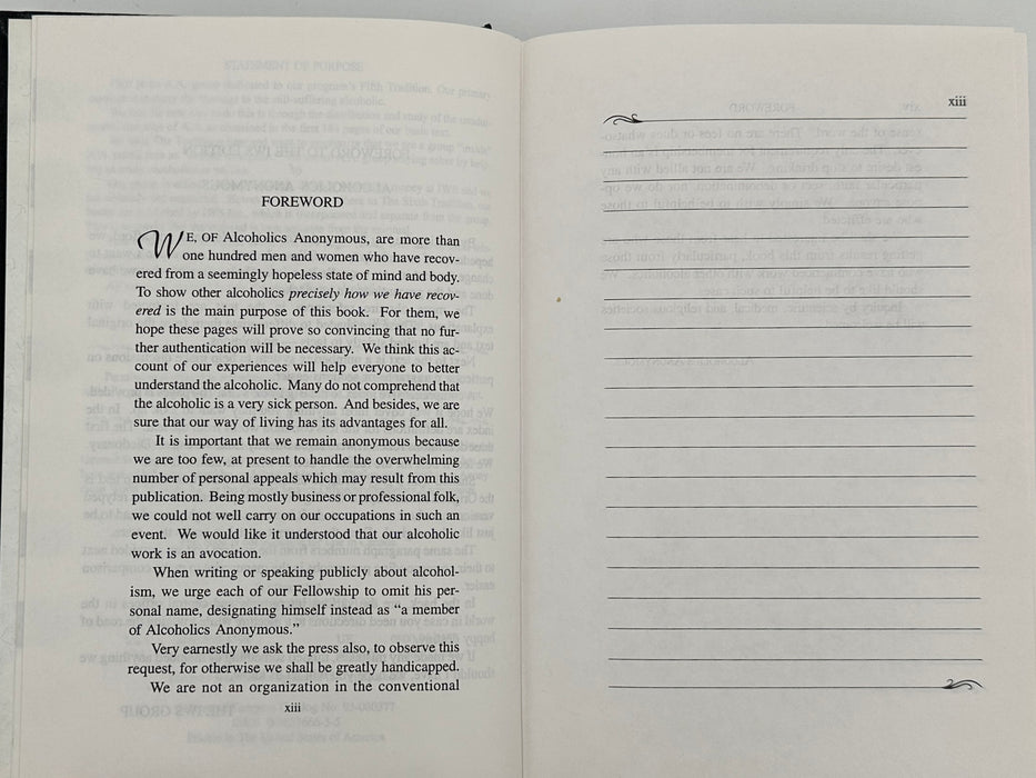 The IWS Study Edition Alcoholics Anonymous Big Book - Founders Day 1995