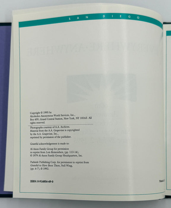 AA Everywhere-Anywhere - San Diego - 1995 International Convention Recovery Collectibles