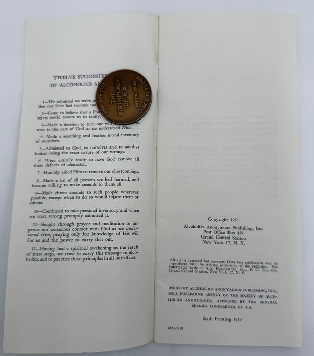 Young People and A.A. - AA Pamphlet - Sixth Printing from 1959