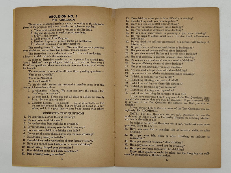 Alcoholics Anonymous: An Interpretation of the Twelve Steps