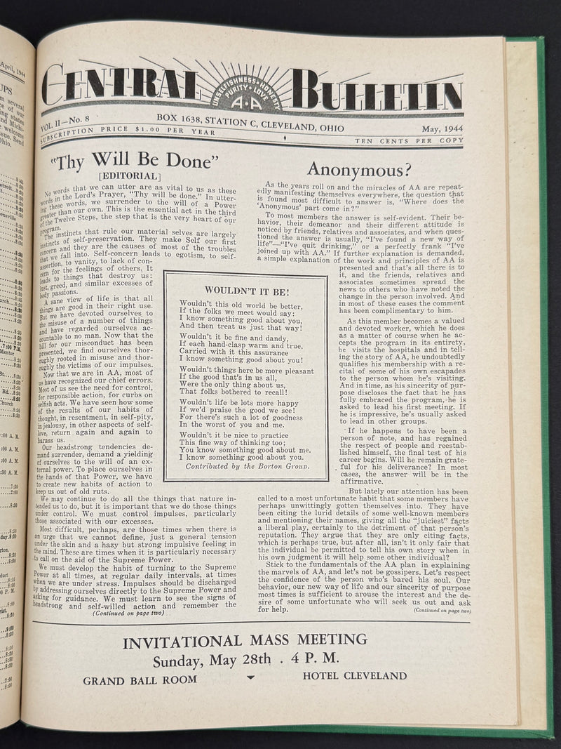 The Cleveland Central Bulletin Collection — Original Bound Volumes, 1942–1962