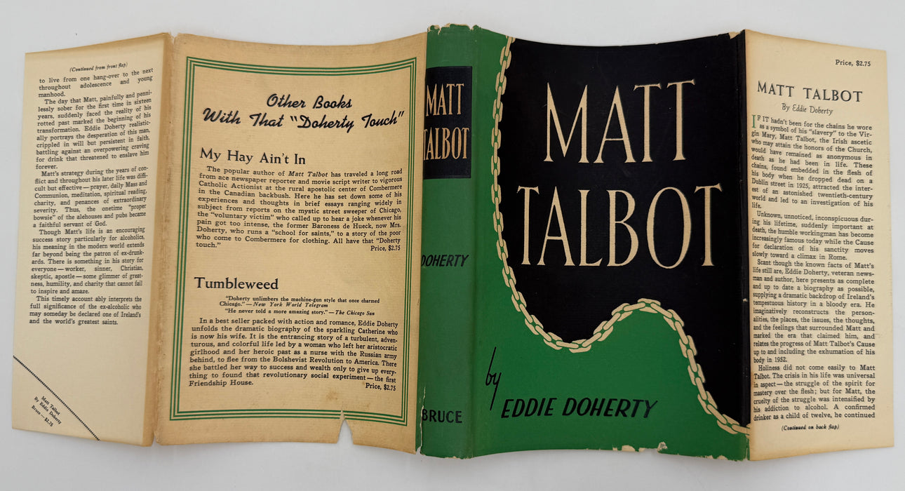 Matt Talbot by Eddie Doherty — First Printing from 1953 - ODJ