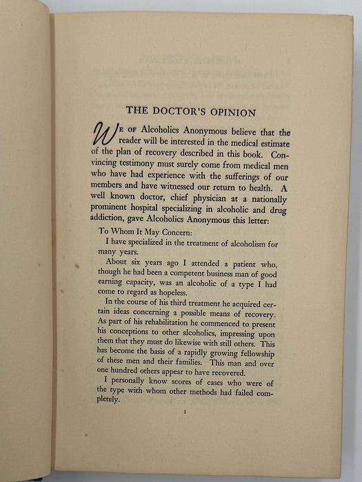 Alcoholics Anonymous First Edition 5th Printing from 1944 - RDJ