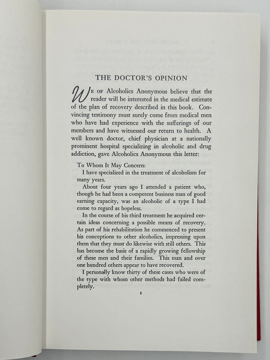 Alcoholics Anonymous First Edition Reprint by CTM - 1992