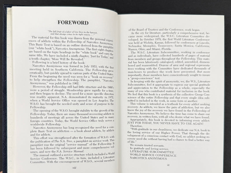 Narcotics Anonymous — Third Edition, Second Printing — February 1985