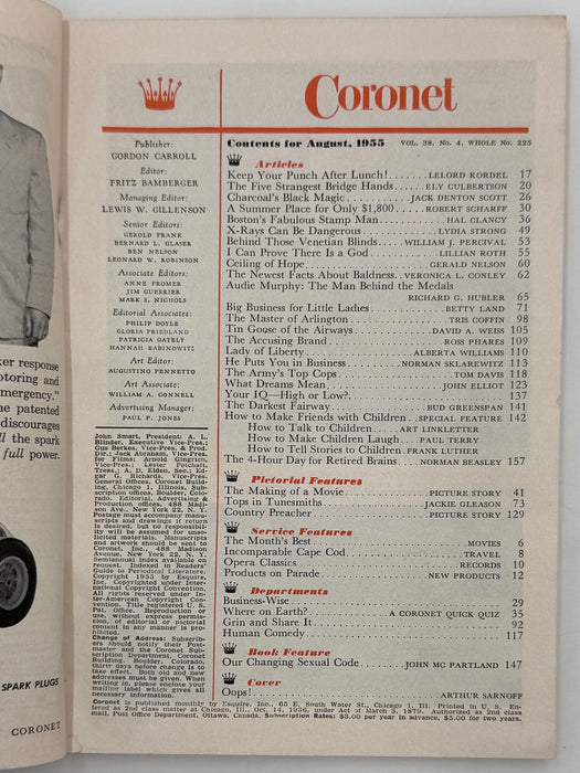Coronet August 1955 - I Can Prove There Is A God by Lillian Roth