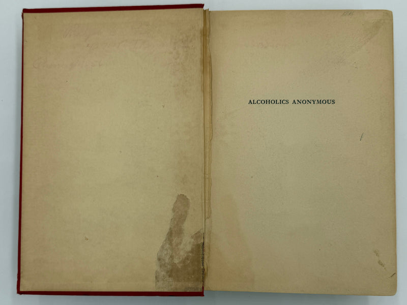Alcoholics Anonymous — First Edition, First Printing — 1939