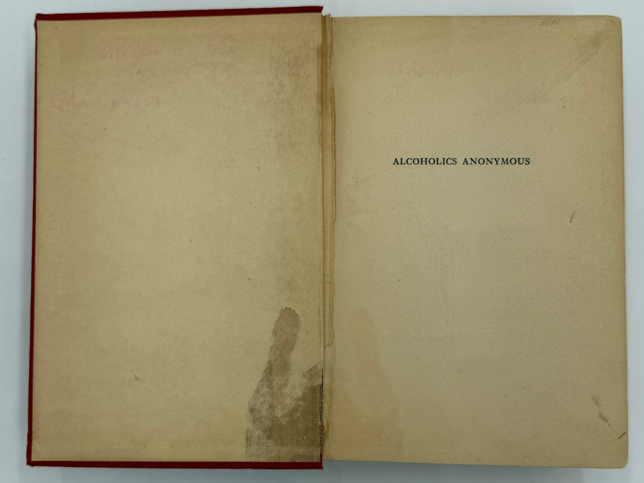 Alcoholics Anonymous — First Edition, First Printing (1939) | Reproduction Dust Jacket
