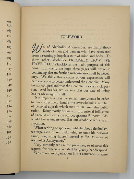 Alcoholics Anonymous — First Edition, Sixteenth Printing (August 1954) With Original Dust Jacket